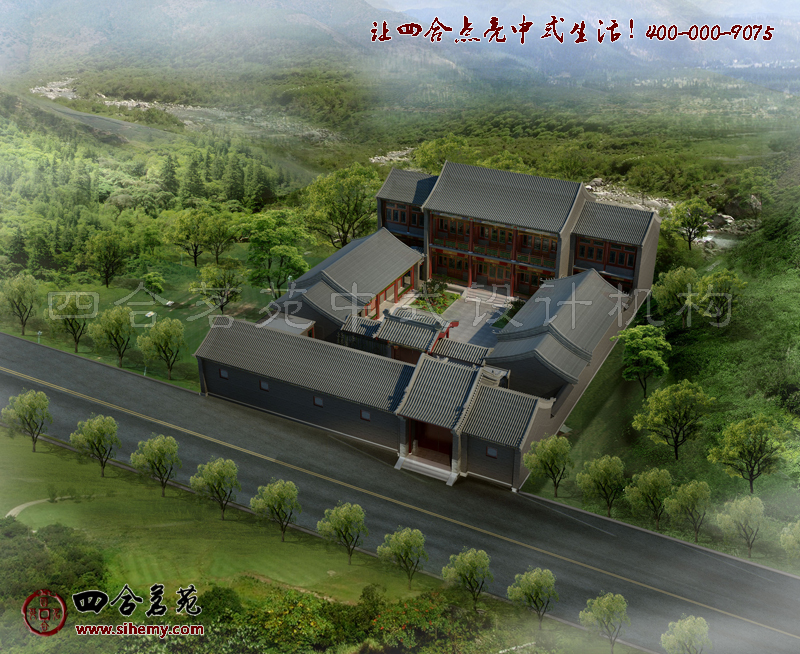 整體空間規劃布局彰顯品味與中式魅力 2016新鄉村四合院設計圖片